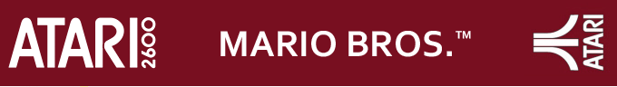 Mario Bros. logo for Atari 2600
